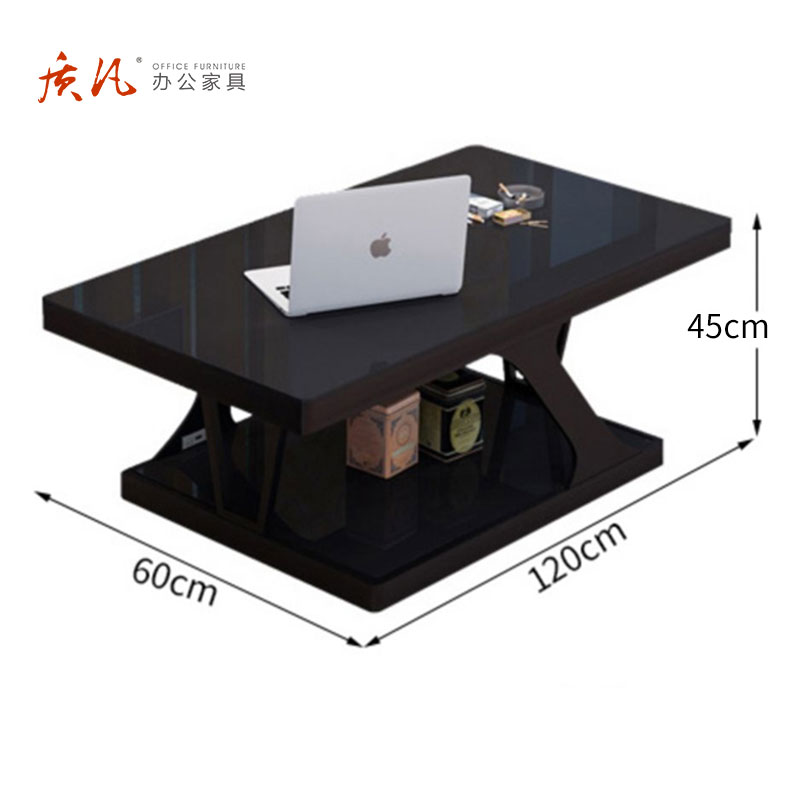质凡简约办公室接待会客商务 长茶几120*60*45cm高清大图