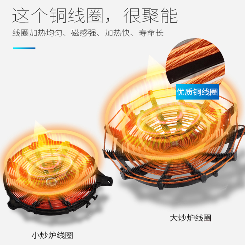圣托(Shentop)小炒大炒组合电磁炉 食堂双头电磁炉灶 小炒加大炒组合灶 DCB17