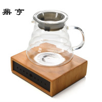 鼎亨花茶竹制蜡烛温茶炉加热保温底座耐热玻璃壶花茶茶具煮茶壶暖