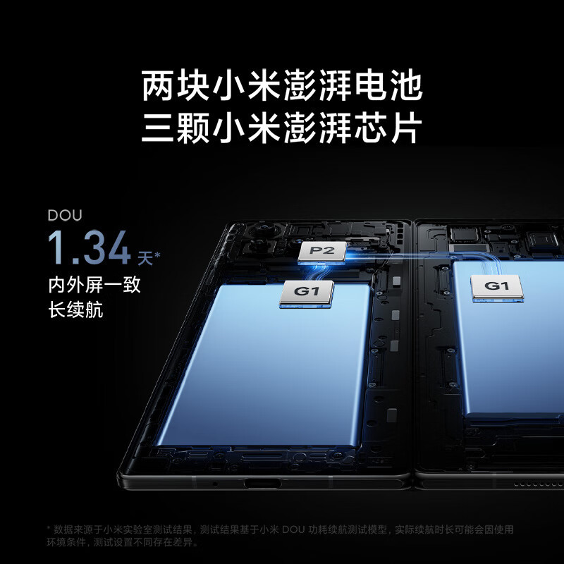 小米MIX Fold 3 手机 16G+1T月影黑 小米龙骨转轴 徕卡光学全焦段四摄 折叠屏 第二代骁龙8处理器