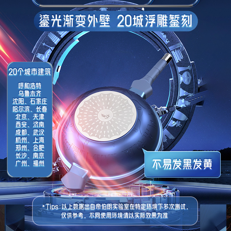 帝伯朗城际系列 八合一浮雕多用锅32cm 马铁金DBL-CJG01高清大图