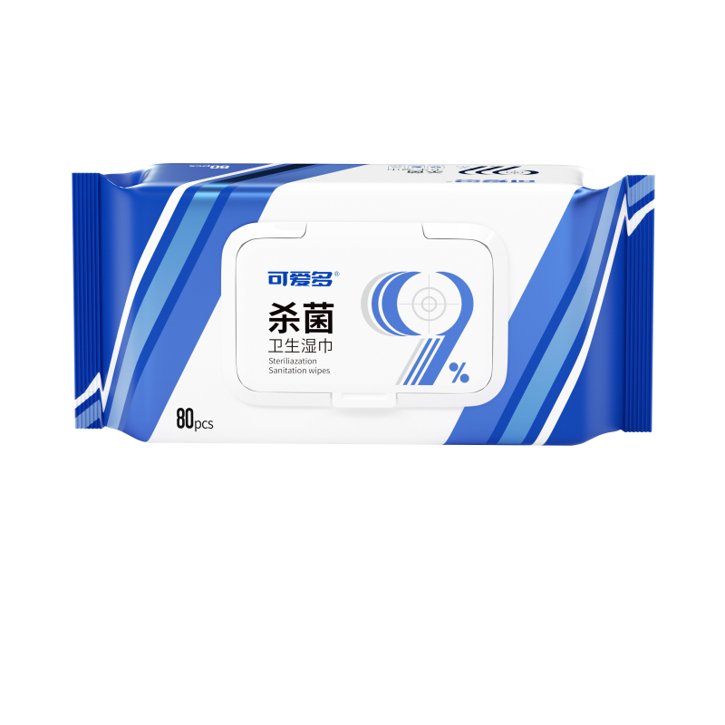 可爱多杀菌湿巾卫生湿巾80抽*3包组合装杀菌卫生湿巾99.9%