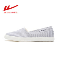 回力（Warrior） 低帮潮流休闲鞋时尚条纹一脚蹬女懒人鞋 低帮女士帆布鞋夏季WXY-567A