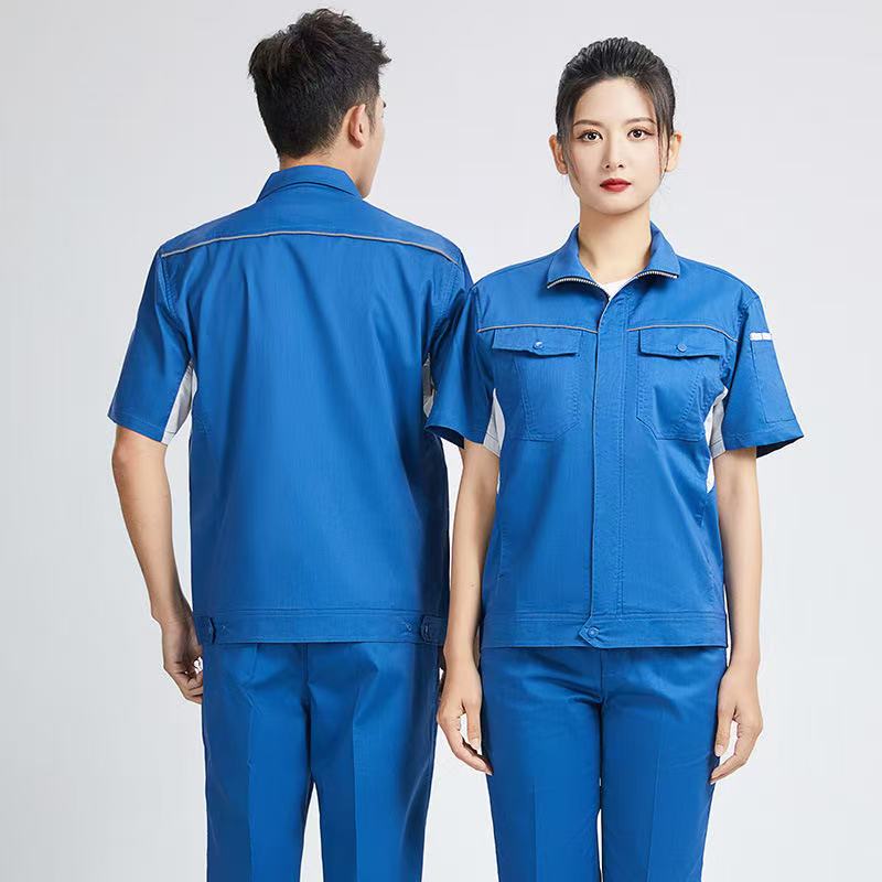 惠铁 弹力夏季吸湿工作服套装 竹纤维 套高清大图