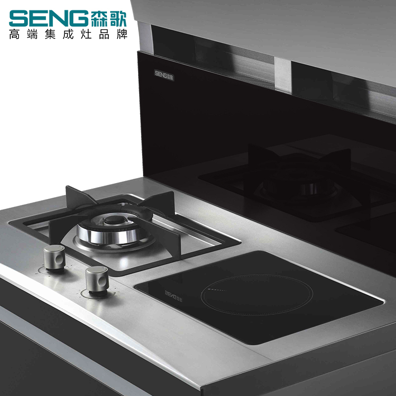 Seng/森歌A9Z集成灶侧吸式环保灶抽油烟机灶具蒸箱套装钢化玻璃 天然气/液化气