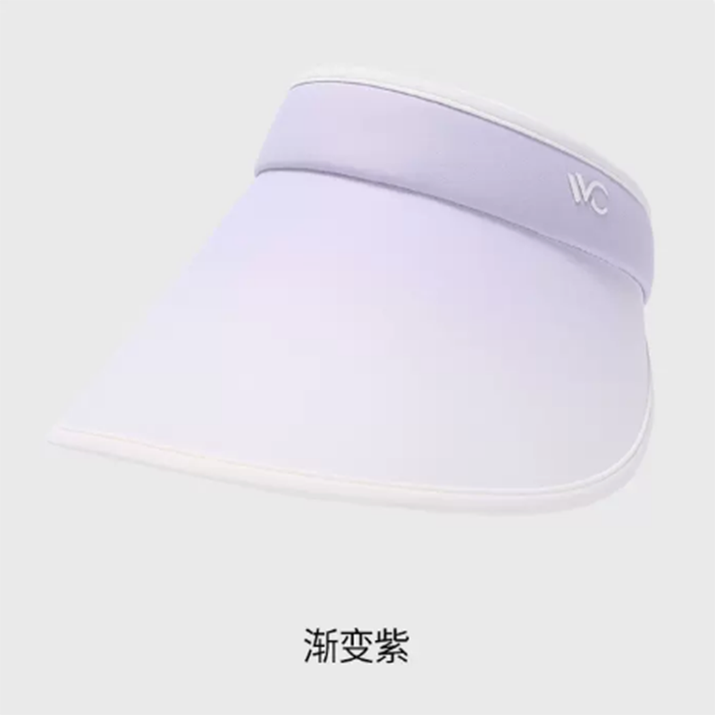 VVC防晒帽女桃芯防紫外线遮阳帽夏空顶帽子户外太阳帽 渐变紫 货期5-10天