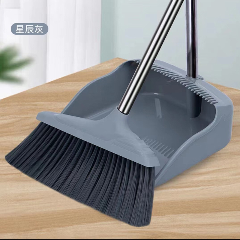 卡质 扫把簸箕 塑料扫把簸箕套装 折叠款 爱马橙 3件套 刮水神器/套高清大图