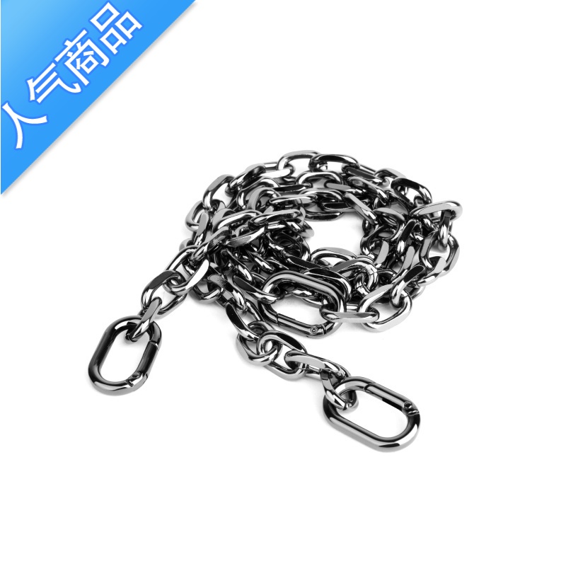 封后包包链条配件斜挎肩带 时尚背带百搭单肩金属链子可拆搭 均码 椭圆链肩带-106CM
