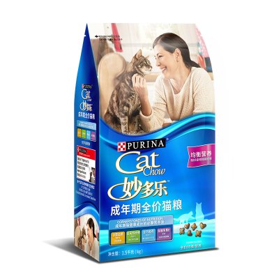 妙多乐成猫全价猫粮1.5kg成年期猫干粮3斤