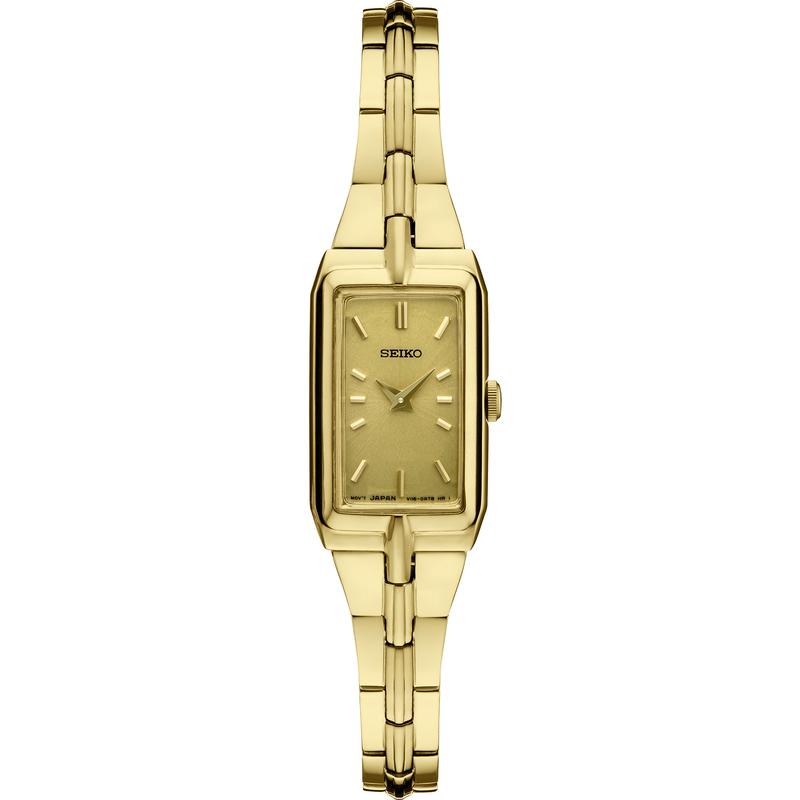 SEIKO/精工 正品代购 女士小方表 Essentials 系列复古百搭商务休闲手表钢带30米防水石英表
