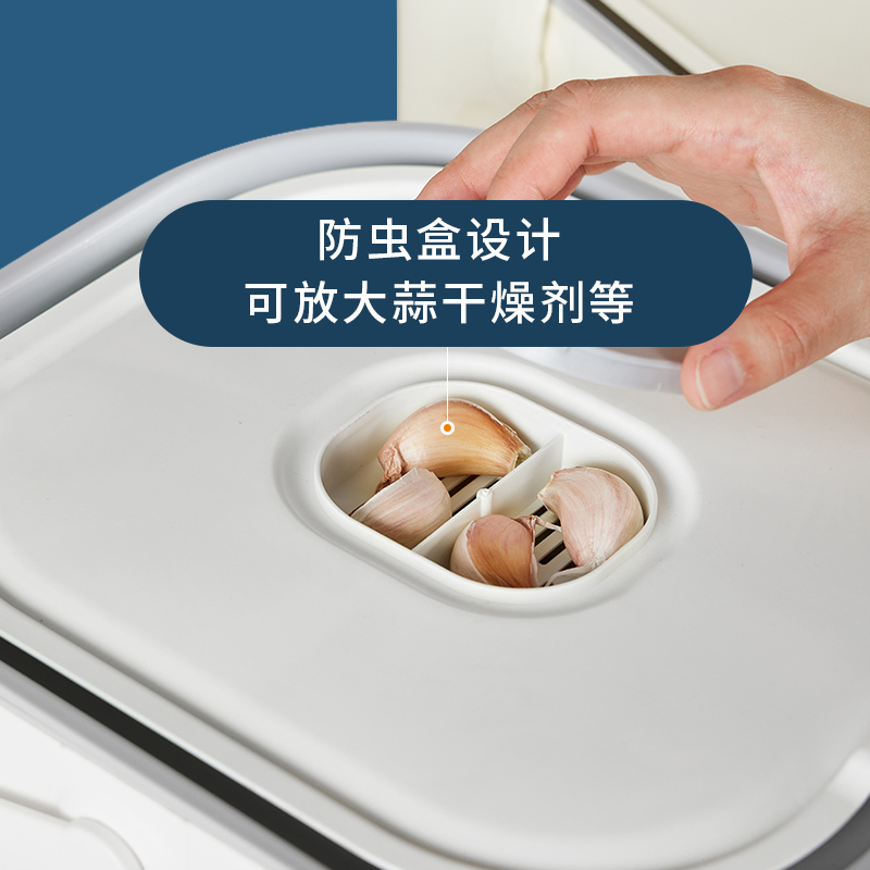 上亨手提储米桶SHZH-CFM003白色高清大图