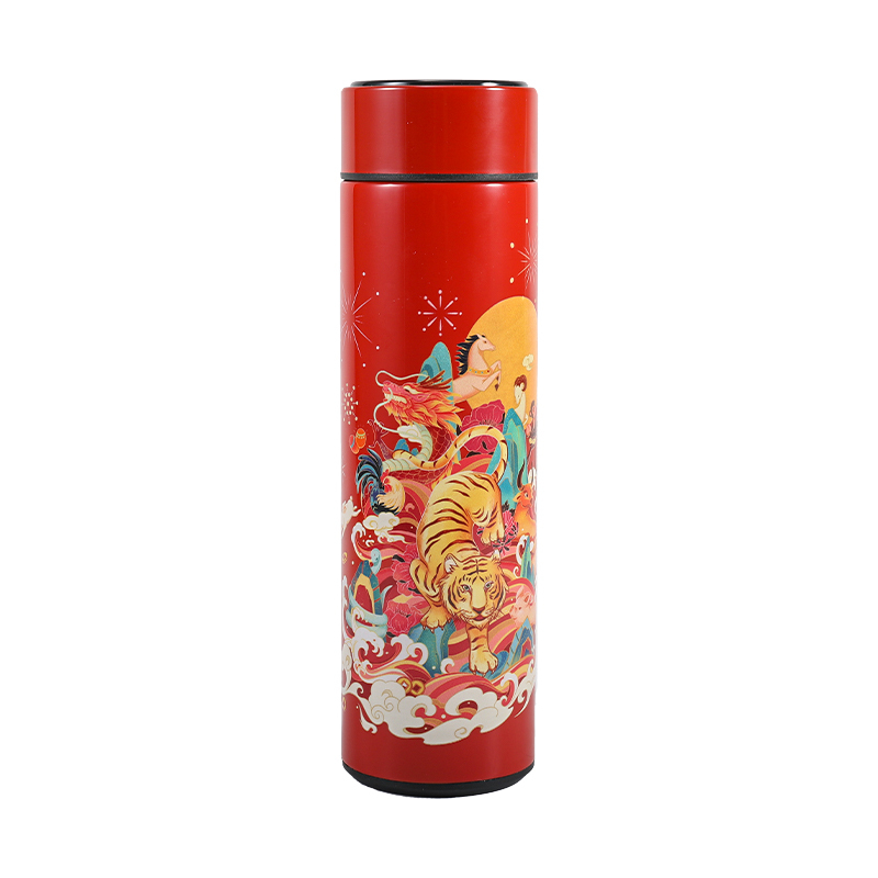 康巴赫(KBH)智能温显保温杯礼盒不锈钢水杯子 纪念品中国风挚爱款文创礼品实用 保温杯450ml