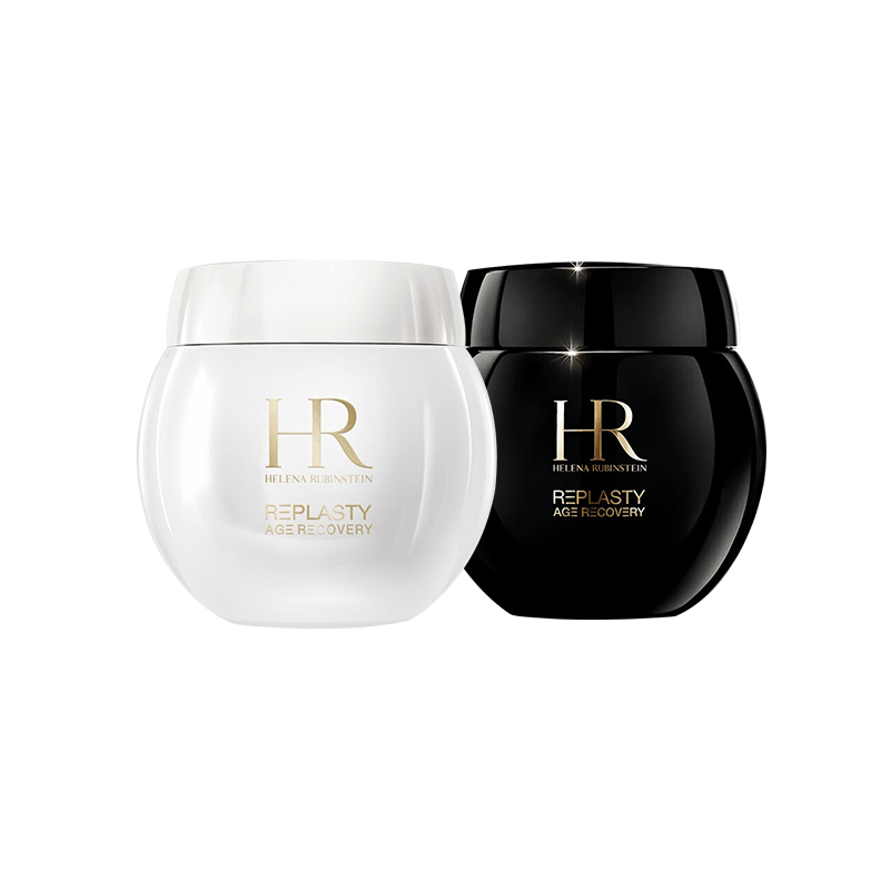 赫莲娜(HR) 黑绷带白绷带面霜套装(晚霜50ml+日霜50ml) 滋润补水保湿滋润营养 玻色因面霜修护舒缓水乳图片