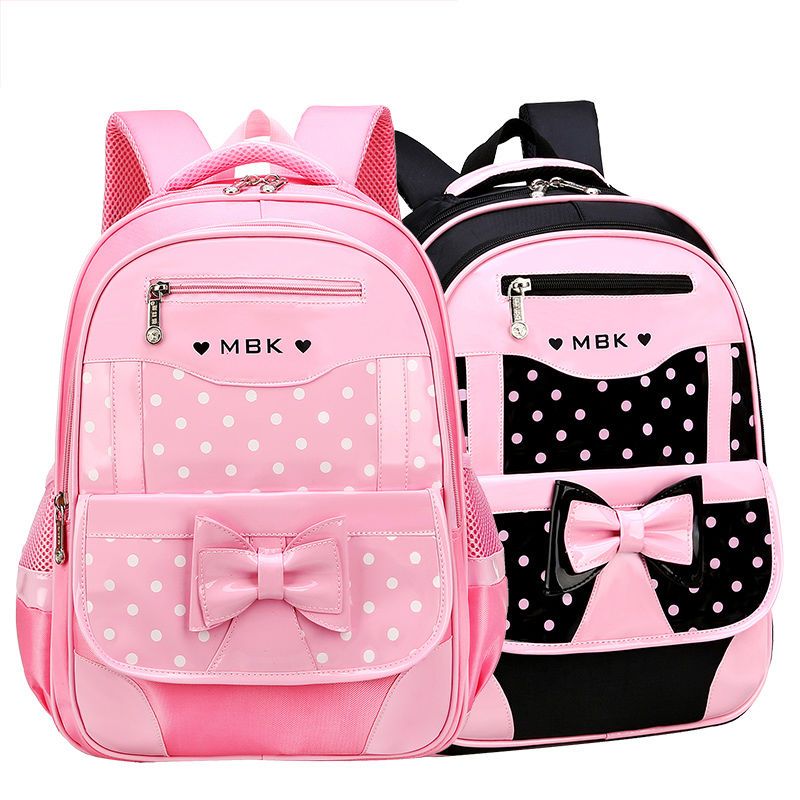 儿童书包女孩136年级612周岁pu皮防水耐脏韩版公主小学生书包粉色幼儿