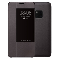 送钢化膜]溪特 华为mate20pro手机壳原装翻盖接听电话皮质保护套(6.39英寸)商务视窗智能休眠皮套抗爆防摔保护壳