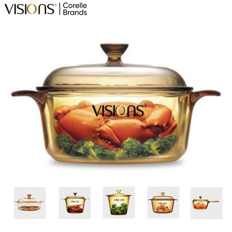 康宁透明锅-VISIONS晶彩透明锅导磁版 4.1L 彩盒