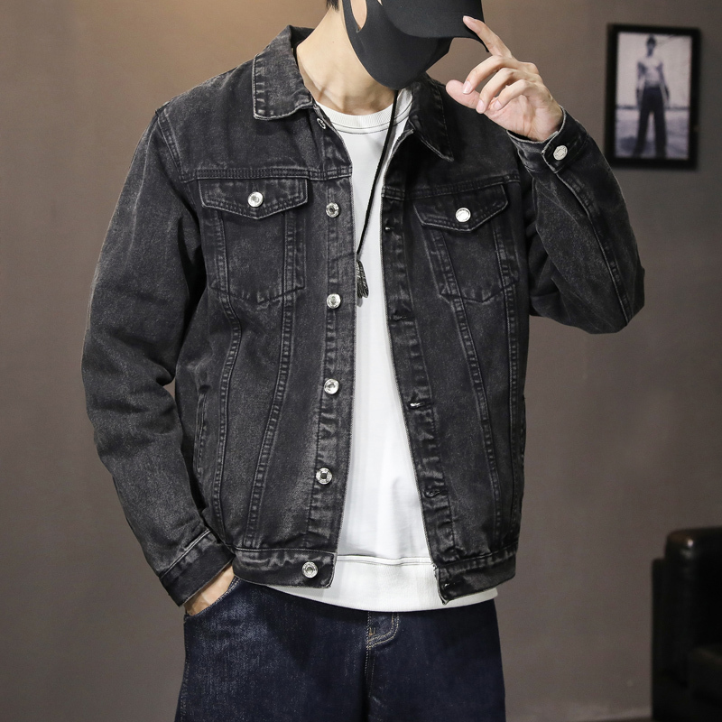 卡帝乐鳄鱼牛仔外套男韩版休闲百搭牛仔上衣服中青年潮流时尚百搭牛仔