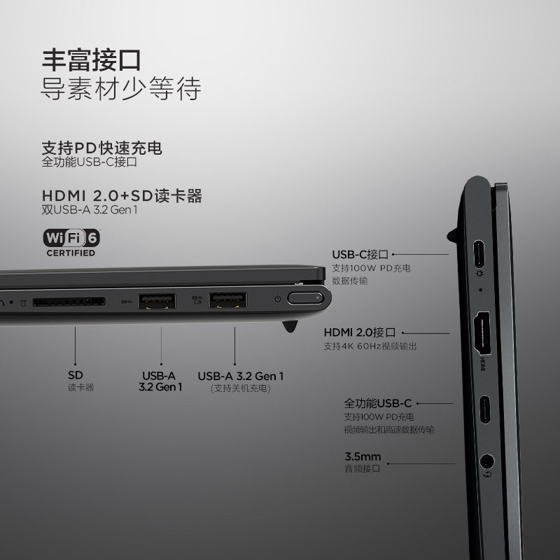 联想YOGA16s 2022标压锐龙版16英寸轻薄笔记本电脑(8核16线程R7-6800H 16G 512G 2.5K 165Hz触控屏)深空灰高清大图
