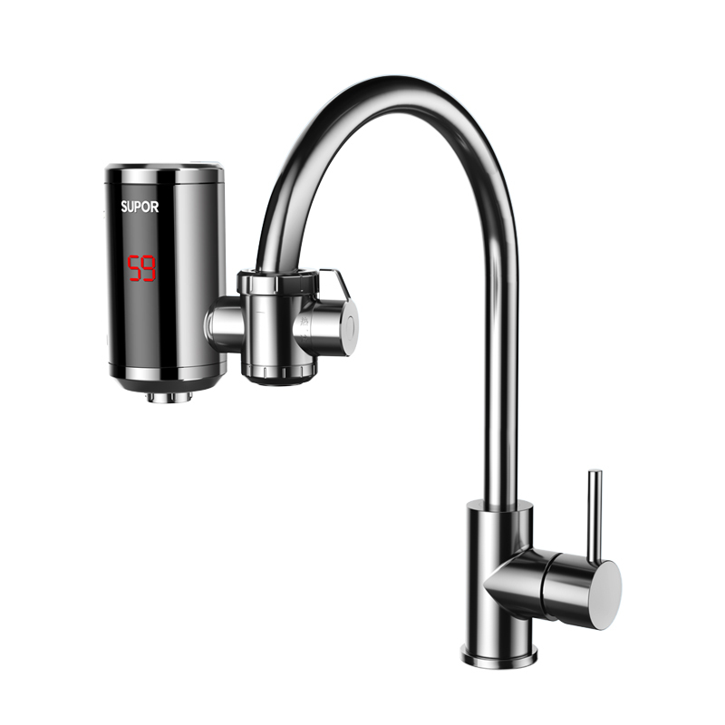 苏泊尔接驳式电热水龙头速热即热式加热小厨宝 快速过自来水热电热水器冷热两 热卫浴加热 270047-02-CP高清大图