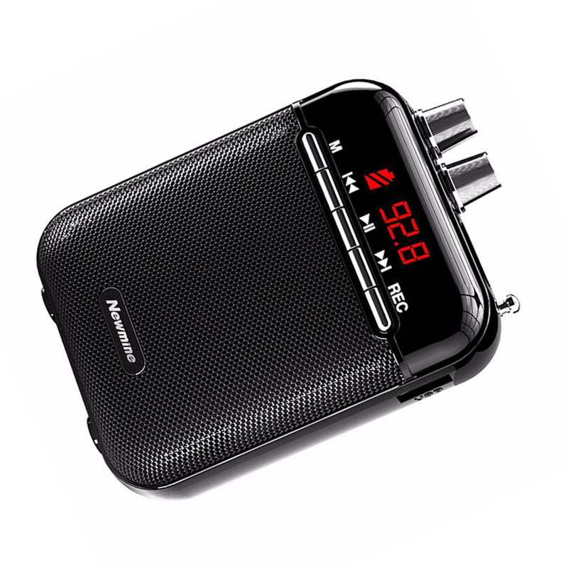 纽曼 无线小蜜蜂扩音器k52小型便携式户外扩音机 fm无线版 黑色