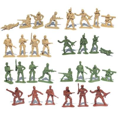 100个兵人《5厘米》任意1个颜色 环保塑料二战小兵人军事模型玩具套装士兵战争沙盘打仗男孩子礼物