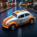 橙蓝色-甲壳虫合金车