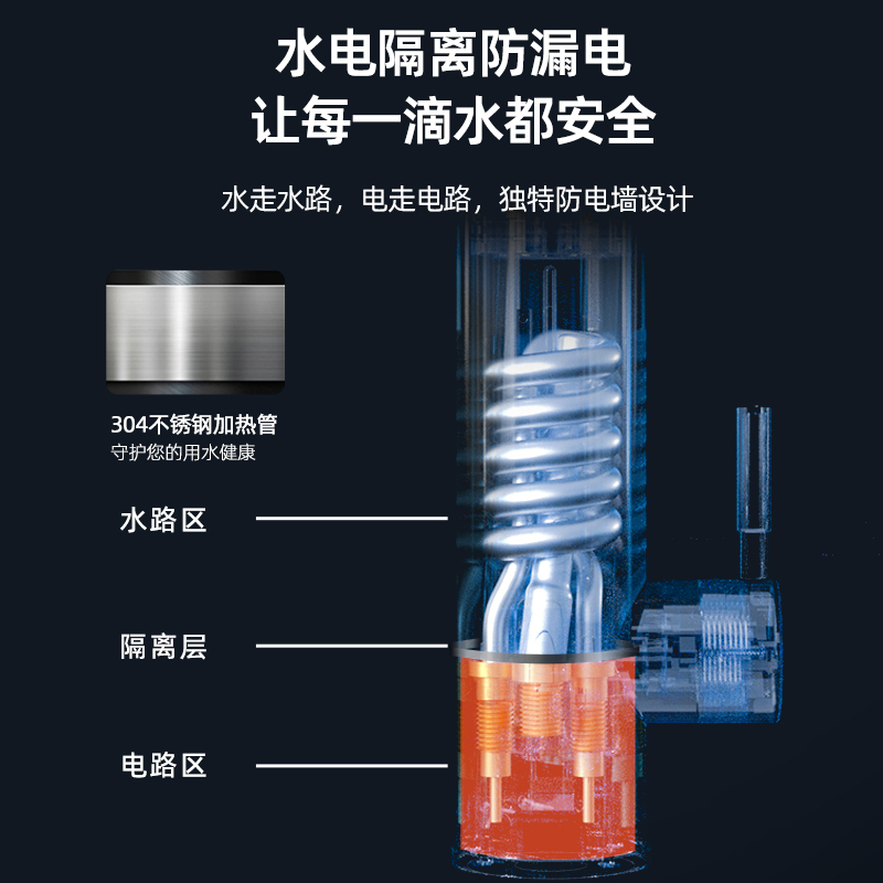 奥普电热水龙头即热式加热速热厨房过水热家用电热水器冷热两用