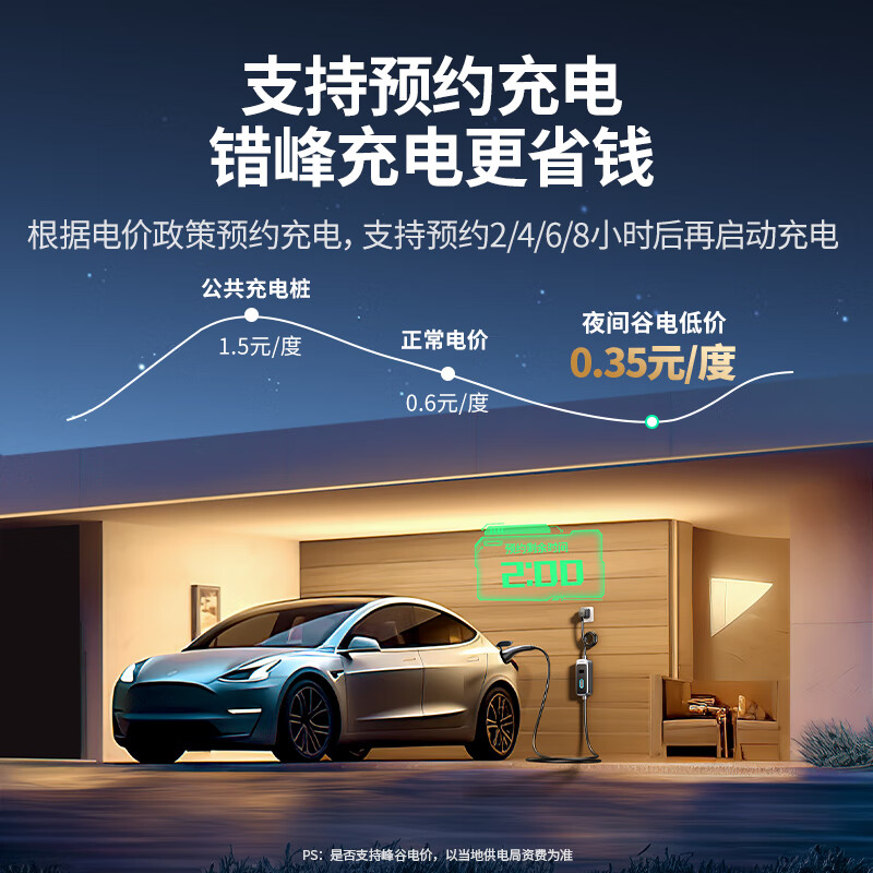 绿联便携式新能源电动汽车充电器 黑色产品全长: 10米 EV702/25099 (货期3-6天)高清大图