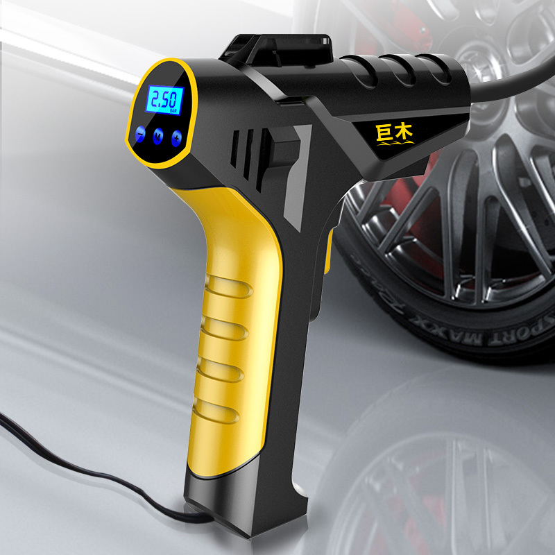 巨木车载有线充气泵车用电动打气筒手持汽车轮胎打气泵加气泵冲气棒有