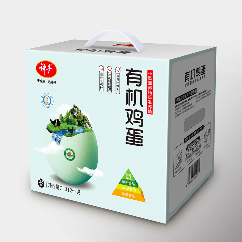 [神丹]高山散养有机鸡蛋 32枚 礼盒装 绿壳蛋 初产蛋初产鲜鸡蛋谷物喂养无抗可生食认证初生蛋开窝蛋鲜鸡蛋