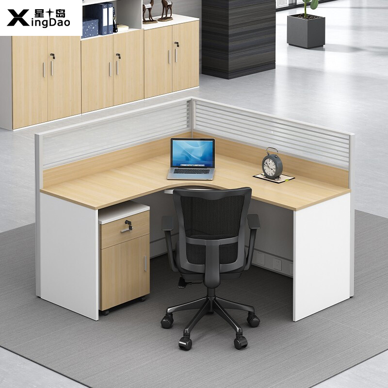 屏风办公桌组合办公家具职员办公桌l型员工位职员位现代隔断办公桌子