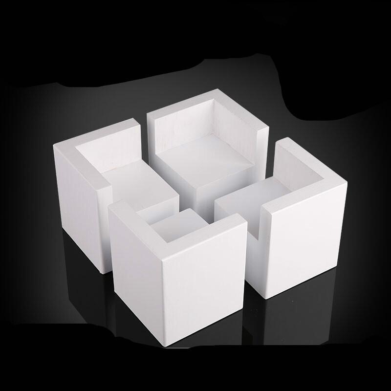 美帮汇床脚腿木块茶几脚垫高块实木支撑脚沙发脚桌腿加高垫柜脚 内7x7cm增高8cm/个高清大图