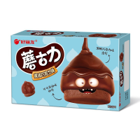好丽友蘑菇力黄油巧克力味曲奇44.8g*3盒 儿童饼干休闲零食