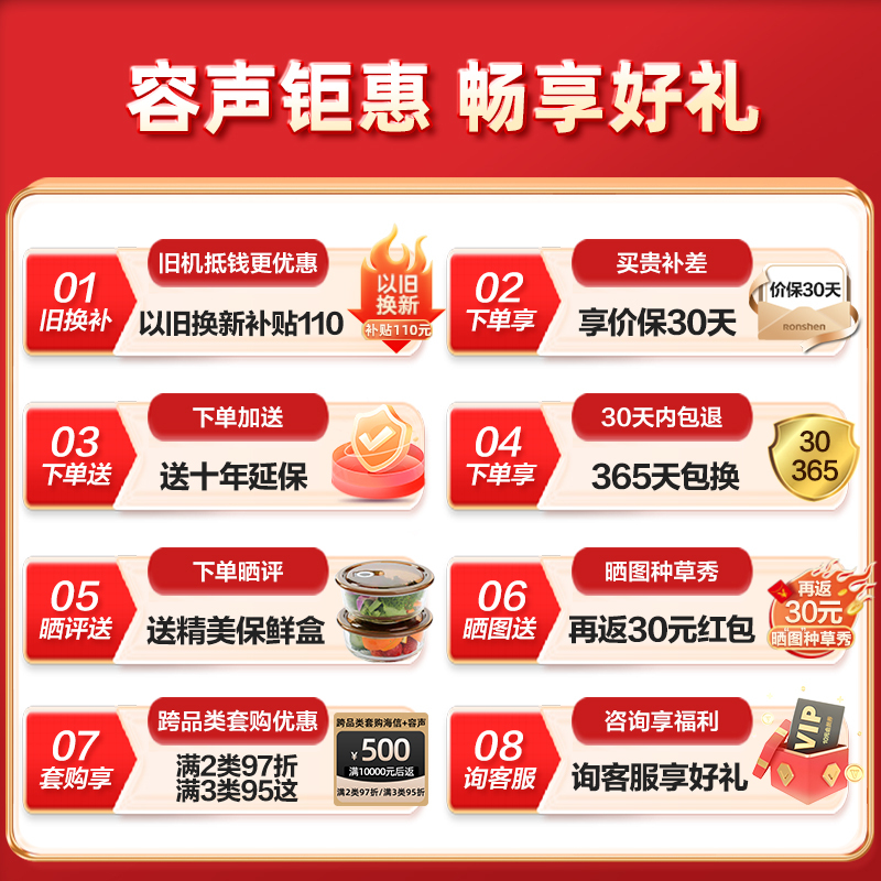 容声(Ronshen)309升家用商用卧式大冷冻柜 冷藏冷冻转换 大容量 一级能效(珍珠白)BD/BC-309MD