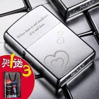 zippo打火机正版 美国原装 205ZL 磨砂芝宝标志 男士礼品正版 拉丝纱铬 多种款式 系列 可订制刻字银色