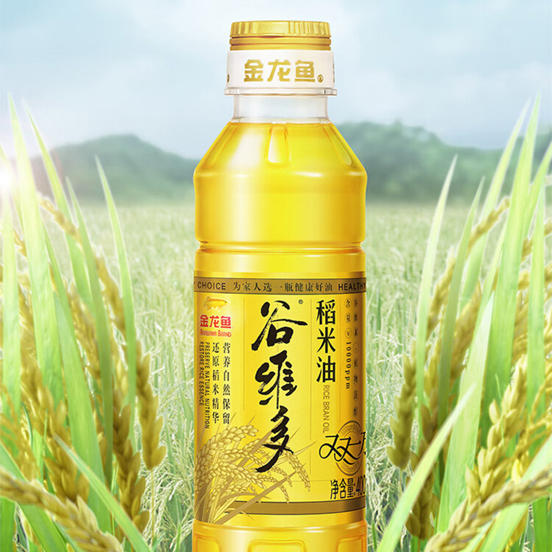 金龙鱼稻米油米香醇厚营养丰富口感鲜香双一万稻米油400ml*3瓶高清大图