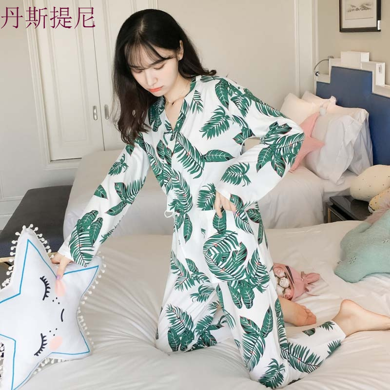睡衣女秋长袖纯棉日系和服甜美可爱韩版清新学生春秋冬家居服套装