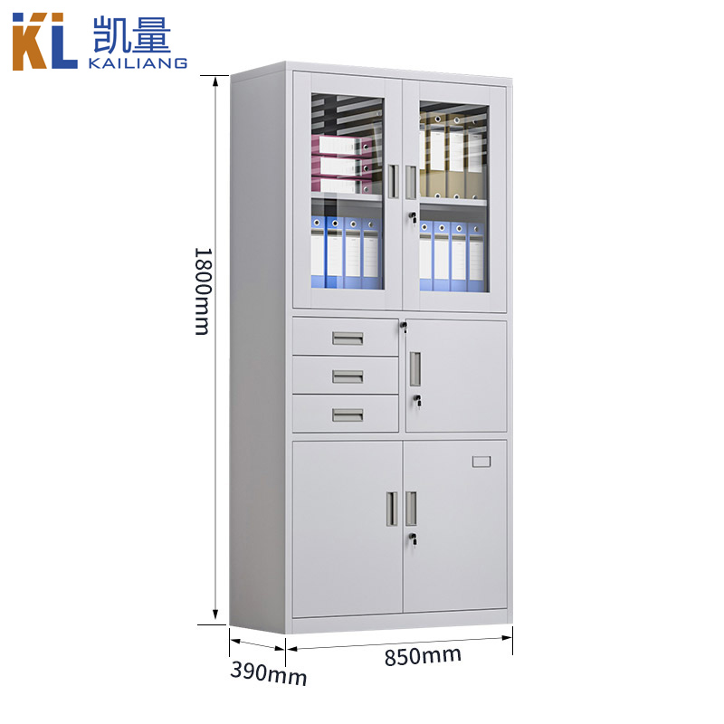 凯量 文件柜偏三保 850*390*1800 台高清大图