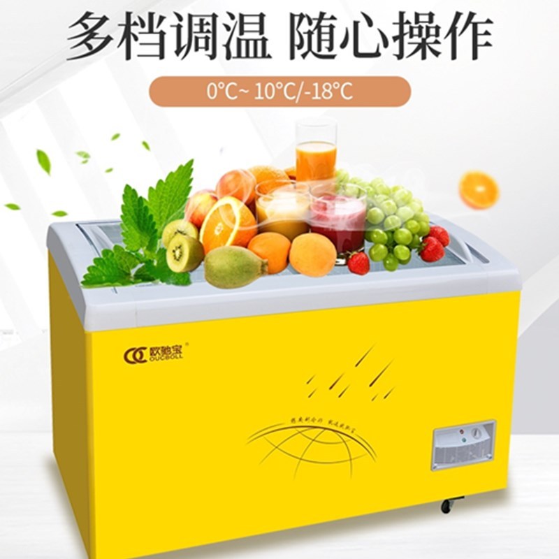 欧驰宝(OUCBOLL)328升 小型冷柜超市家商两用冷藏冷冻切换冰淇淋冷柜