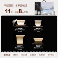 苏氏陶瓷羊脂玉德化白瓷丰亭三才盖碗功夫茶具套组精致礼盒130ML_