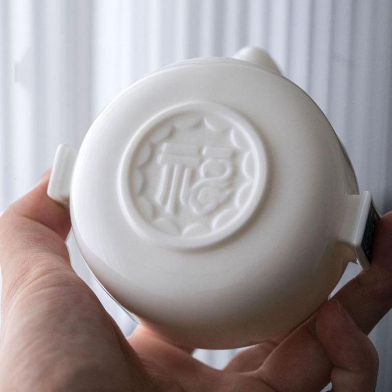 美帮汇青山旅行茶具快客杯一壶三杯户外功夫茶具套装玉泥甜白茶碗泡茶碗高清大图