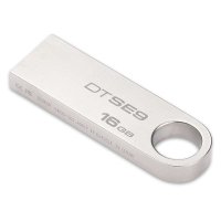 Kingston金士顿16gu盘DTSE9 16GB USB2.0车载金属U盘可个性化定制logo/礼品优盘银色官方标配