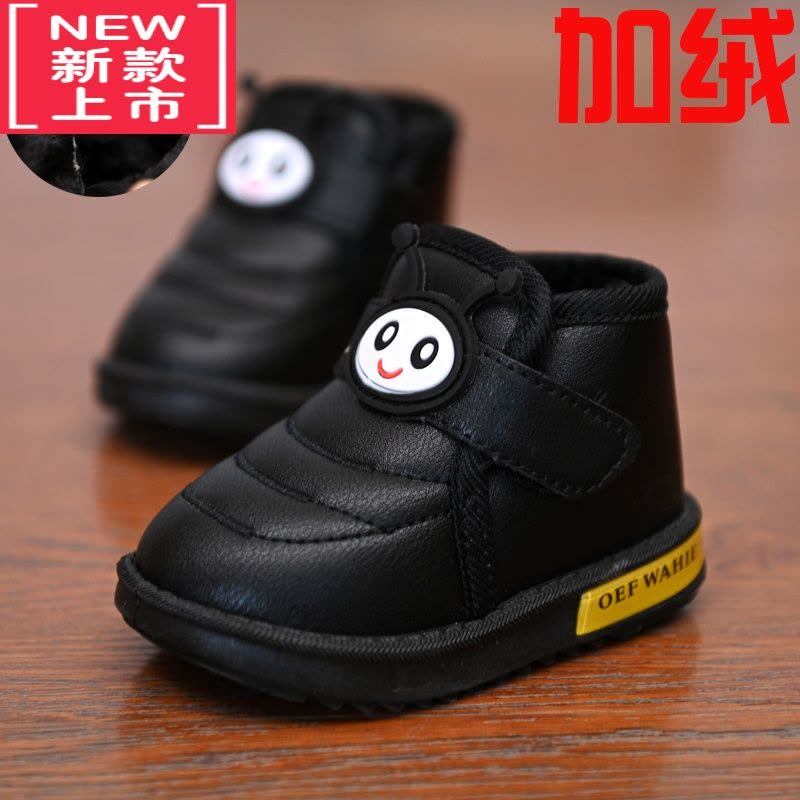 可莉允儿童马丁靴2021冬男童棉鞋儿童雪地靴宝宝鞋女童靴子短靴加棉皮靴图片