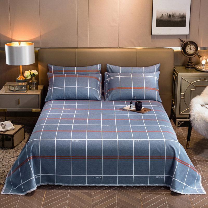 家柏饰corated全棉老粗布床单单件加厚老帆布棉麻单人床15米双人亚麻