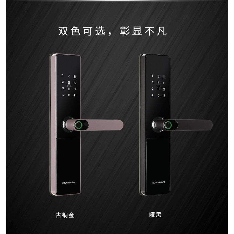 琨山通用D217智能门锁家用大木门锁密码锁防盗门锁指纹锁
