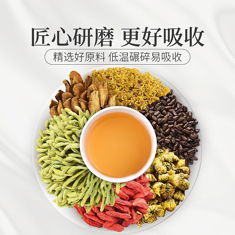 庄民 菊花金银花决明子茶 150g*2决明子茶 精选菊花金银花枸杞陈皮茶花草茶男女滋补组合茶(5g*60袋)