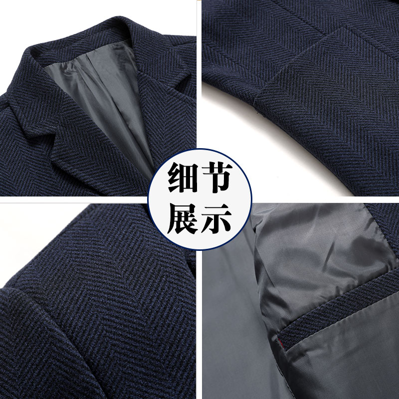 啄木鸟爸爸春装外套装中年西服男春秋季喜公公婚宴礼服中老年西年高清大图