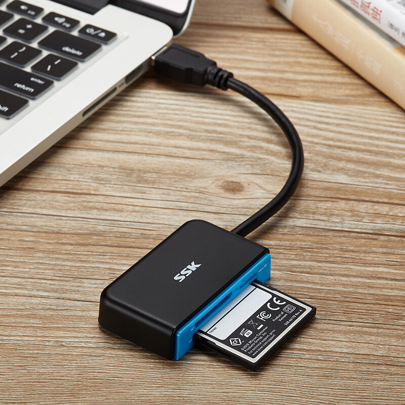 飚王高速USB3.0多合一读卡器 SCRM330 3.0多合一SD/TF/CF高清大图