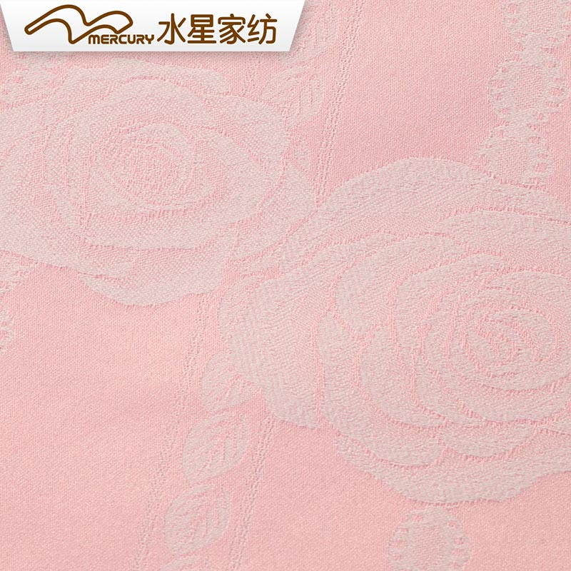 水星家纺婚庆六件套棉公主风粉色结婚蕾丝绣花提花新婚1.8m床品套件SWEET嫁依