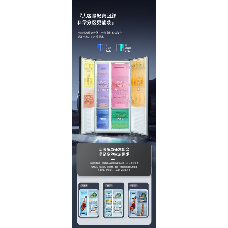 荣事达CT净味养鲜系列冰箱 BCD-527WSGP
